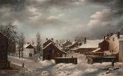 Francis Guy Winter Scene in Brooklyn oil painting artist